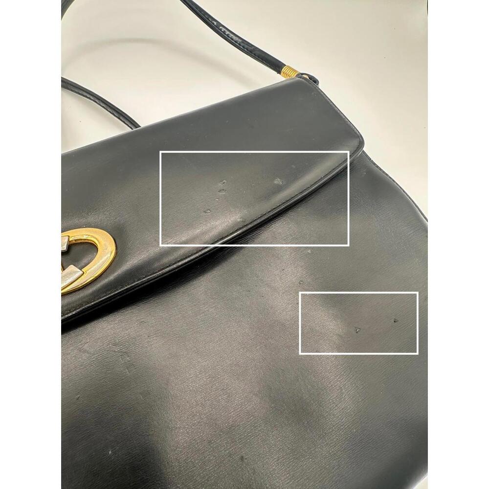 Christian Dior Leather Shoulder Bag CD Logo Plate/Black, GUC - Picture 12 of 13